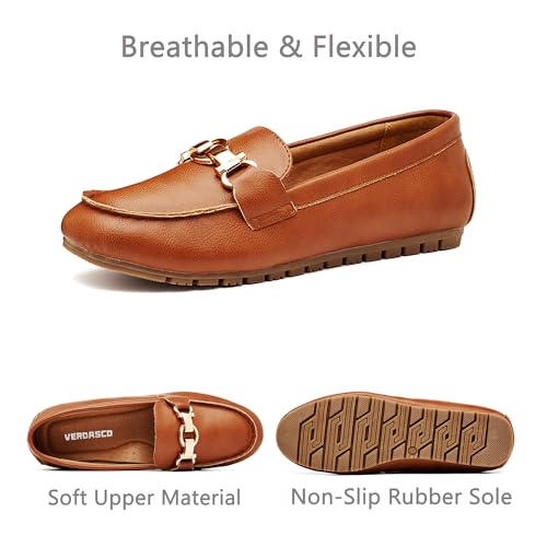 Image of VERDASCO Women's Loafers Comfort Slip-Ons Flat Work Shoes Casual Moccasins Penny Loafers Lady Dress Shoes