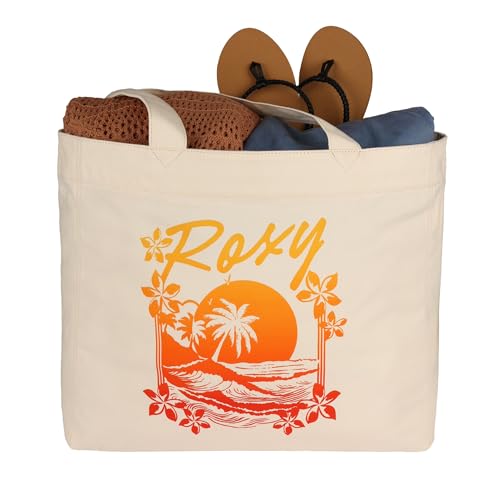 Image of Roxy Cotton Tote Bag | Everyday Carry | Beach | Travel | Vacation | Reusable | Lightweight