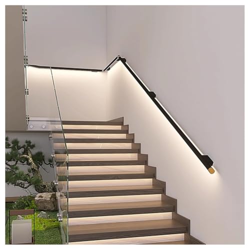 Éclairage mural d'escalier DEL en aluminium noir haut de gamme - 5