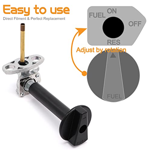 Fuel Valve Petcock with Lever Assy for Honda Recon 250 TRX250 TRX350 TRX400 TRX420 TRX450 TRX500 TRX650.16950-HM8-003,Gas Valve Switch Part,Fuel Tank Switch Valve Part