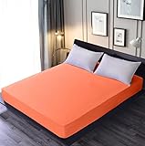 Deep Pocket Fitted Sheet - Fully Elastic - Super Soft - Easy Care & Easy Clean - Available in (Bright Orange, King)