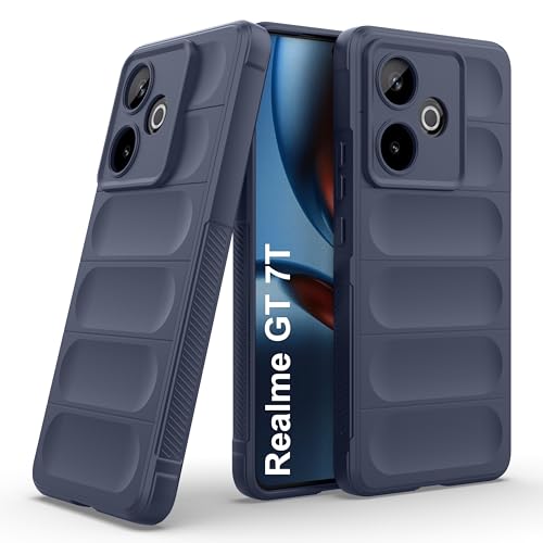 Image of amazon basics Back Case Cover for Realme GT 7T | Compatible for Realme GT 7T Back Cover | Liquid Silicon Magic Case with Camera Protection | Sapphire