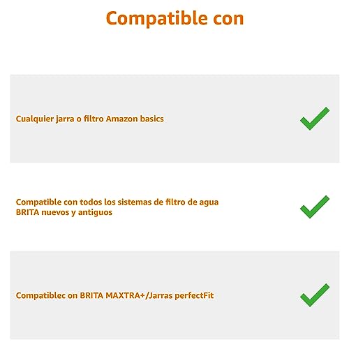 Amazon Basics Cartuchos filtrantes de Agua, 6 Unidad, Paquete de 1, Aptos y compatibles con Todas Las jarras BRITA Incl. PerfectFit & Jarras Amazon Basic - Imagen 5