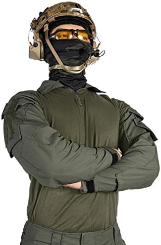 IDOGEAR Men G3 Combat Shirt with Elbow Pads Rapid Assault Long Sleeve Shirt Tactical Military Airsoft Clothing
