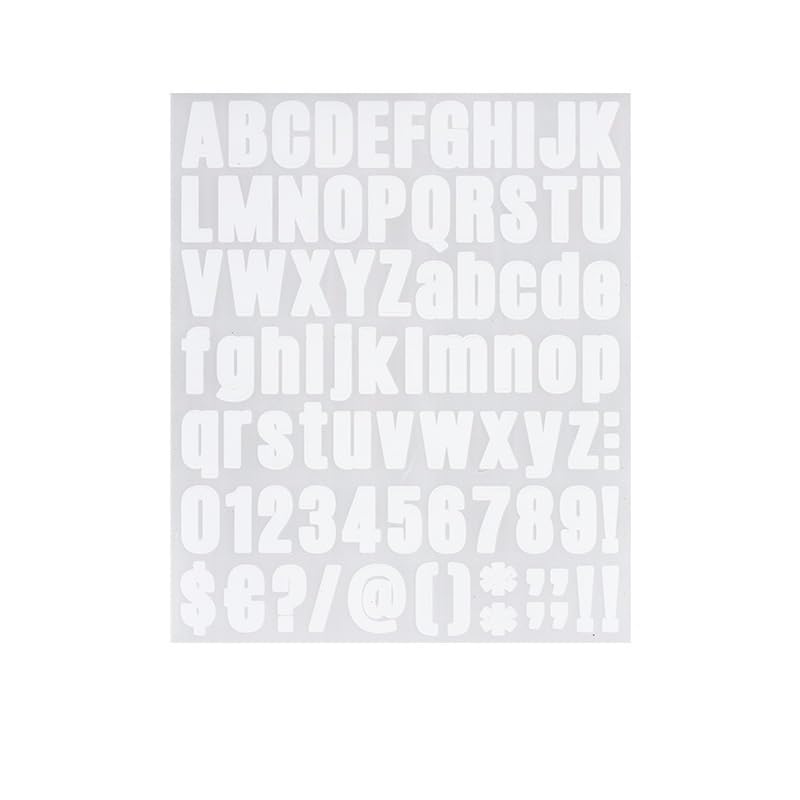 10 Sheets Number Letters Stickers Decorative Letters Numbers Stickers for DIY Crafts, Scrapbooks, Greeting Cards, Christmas Decoration (White)