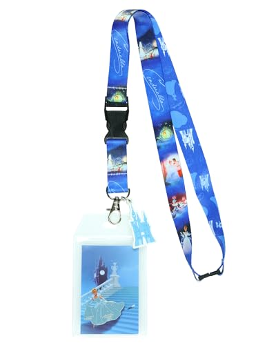 Disney lanière porte-badge anti-perte avec breloque caoutchouc robuste 5,1 cm