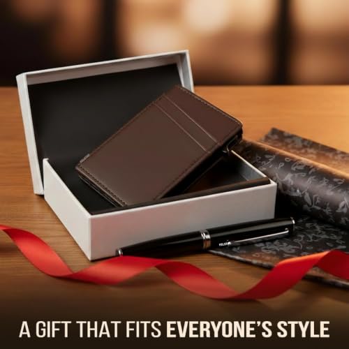 Image of FELSTAR Pu Leather Pop Up Card Holder Wallet for Men Women (Bi-Fold Wallet)