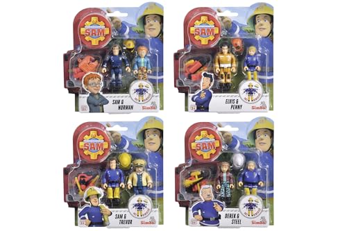 Simba 109251043 - Feuerwehrmann Sam Figuren Doppelpack III, 4-Fach...