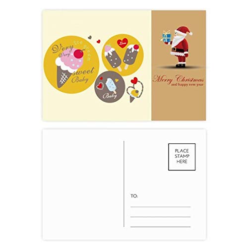 Cartes postales cœur cerisier glace sucrée papeterie correspondance lot de 20