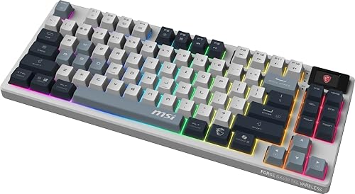 Teclado mecánico MSI Forge GK600 TKL, la precisión de sus teclas PBT sublimadas y base estable 7