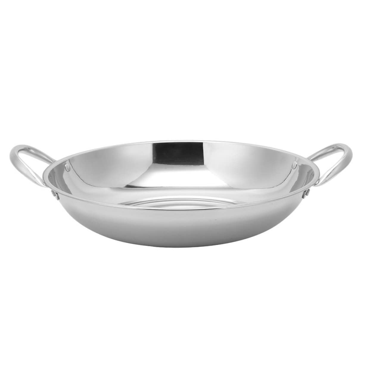 VOSAREA Small Hot Pot Non Stick Cooking Tool with Double Handle Easy to Clean and Operate for Family Meals and Gatherings Compatible with All Cooktops