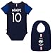 Kylian MBAPPE - Body de fútbol y babero para bebé, colección oficial, Bebé-Niñas, azul, 24 mese