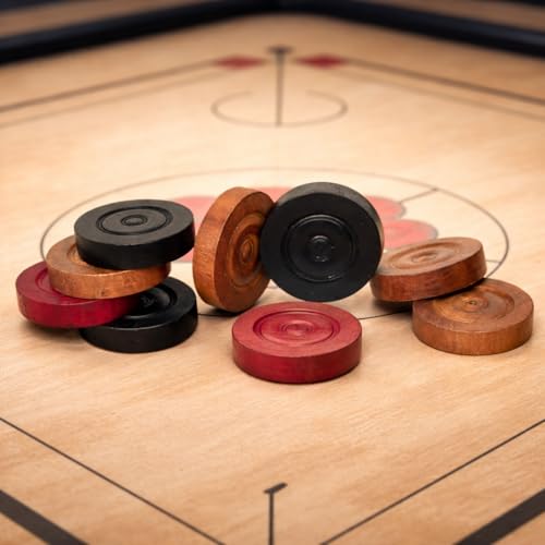 Image of WMX Kid,Teen,Adult Siscaa Carrom Coin Carrom Board Accessory Approved & Used In National Tournament Held By Carrom Federation Of India (Legend)