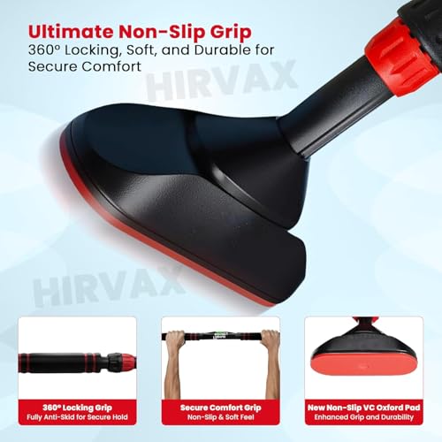 Image of Wall Mounted Pull Up Bar for Home Workout | No-Screw Installation | Anti-Skid Grip for Pull-Ups, Chin-Ups, Push-Ups, Sit-Ups, and Stretching Adjustable Upper Body and Core Workout Bar | Body Building Equipment to Increase Height & Strength (Pull up bar Multi color) (Black)