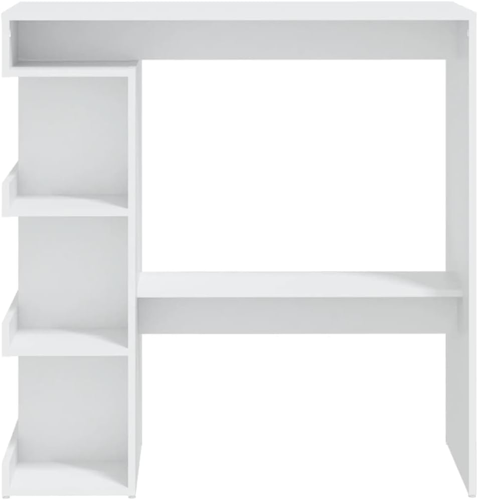 vidaXL Sleek Bar Table, Rectangular Shape, Compact Style, Handy Storage, Sturdy for Indoors, Minimalist Design