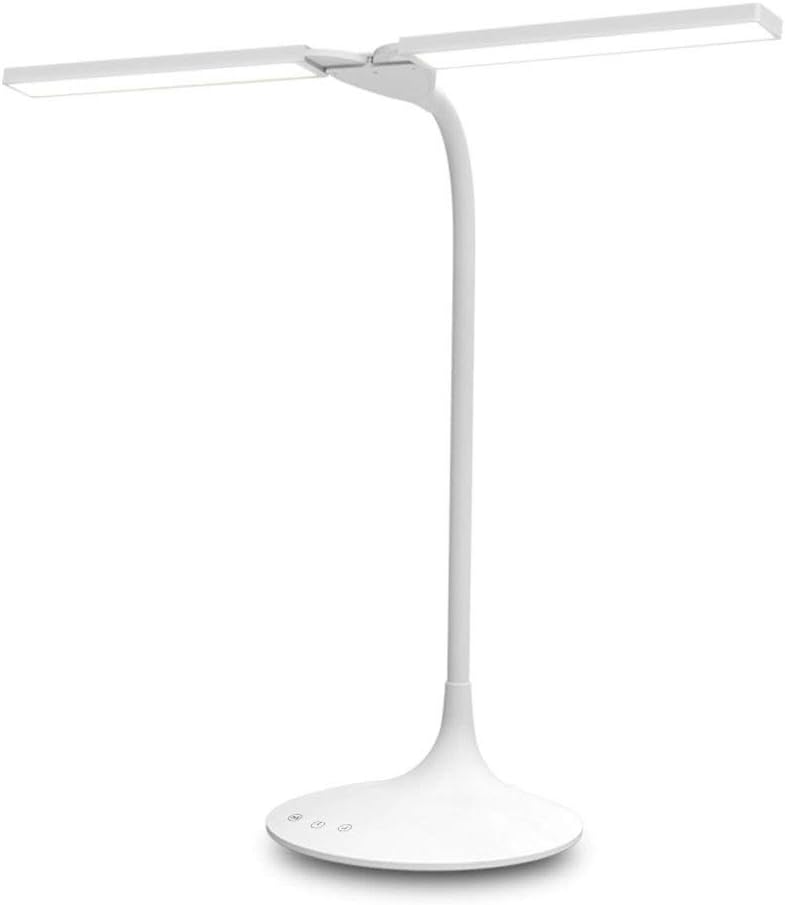 大型テーブルランプ、オフィスデスク、LEDダブルリーチデスクランプ、USB充電ポート付きランプ、充電可能、タイミングテーブルランプ、