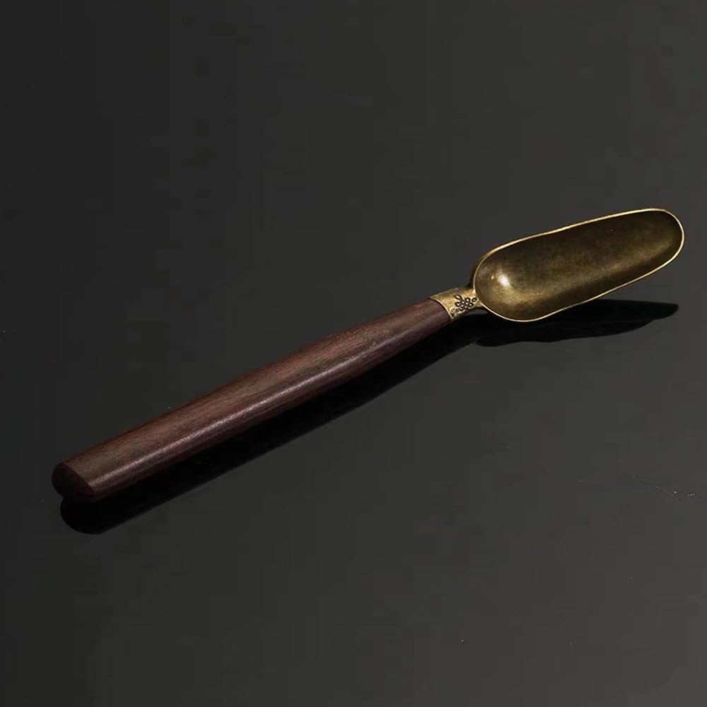 2PACK Wooden Handle Chinese Tea Scoop Spoon Tea Leaves Chooser Holder Spoon Chinese Kongfu Tea Accessories Tools