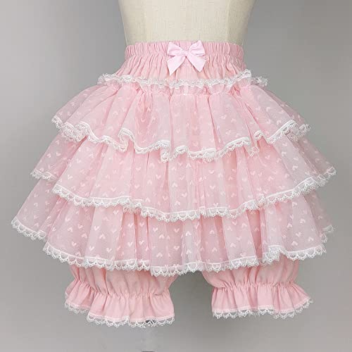 Women Lolita Bloomers Japanese Cute Tiered Ruffle Bloomer Shorts Kawaii Tulle Tutu Pumpkin Pants Pettipants2