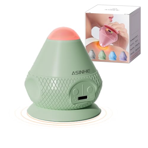 HZC Massage Ball with Heat & Vibration – Relieves Back Pain & Plantar Fasciitis, Hands-Free Suction Cup Design, Self-Massage or Handheld, Rechargeable Muscle Relaxation Ball