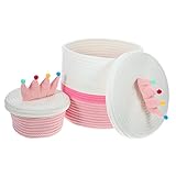 Housoutil 2個コッロープ 納 蓋付 納 インテリアデコレーション 頓に 適