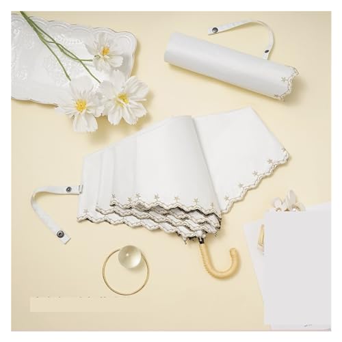 RENEESME Umbrellas For Rain Japanese Light Umbrella Mini Portable Parasol Rain Or Shine Dual-purpose Umbrella Strong Umbrella For Wind And Rain(D)