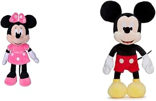 Simba Toys - Peluche Disney Minnie Mouse, Material Suave y Agradable, 100% Original & and The Roadster Racers Mickey_Mouse Peluche, Multicolor, 35cm (6315874846)