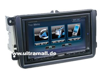 ACV 381320-10 Doppel-DIN Radioblende Komplettset Einbaurahmen SEAT, SKODA, VW schwarz
