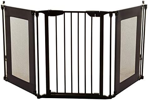 Dreambaby Denver Adapta Baby Safety Gate – Fits Opening from 85.5-200cm Wide & 74cm Tall – Suitable Barrier for Stairs, Irregular Openings, & Wide Areas – Black- Model F2060BB