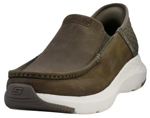Image of Skechers Men's Parson Oswin Loafer | Casual, Slip-ins, Relaxed Fit, Air-Cooled Memory Foam, Leather