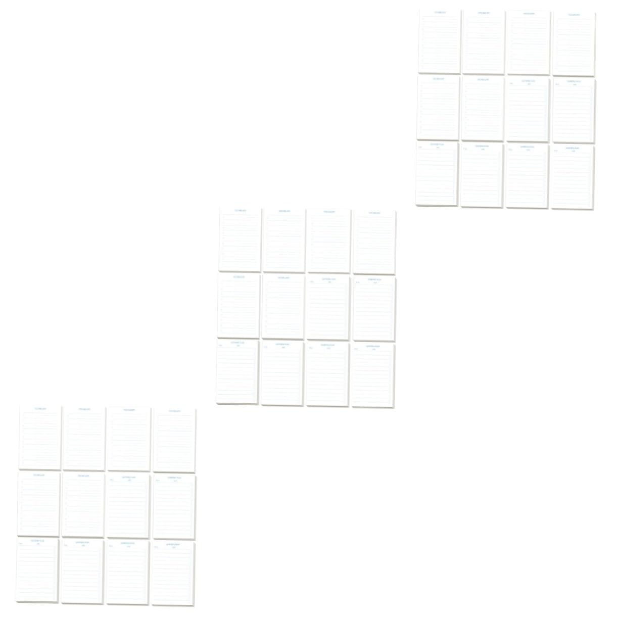 3 Pièces 12 Livre De Vocabulaire De Planification Blocs-notes Portables Petits Cahiers Bloc-notes D'enregistrement Cahiers De Réunion Bloc-notes Compact Onglets De Page Papier