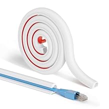 One Cord Hider Wall 39", Soft Silicone Tv Cord Cover, Self-Adhesive Wire Hider to Hide Wires Along Wall, Cable Hiders for Mounted Tv, Corner Cable Concealer, Channel 0.3" W x 0.27" H, White