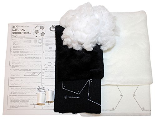 Haan Crafts Plush Natural Soccer Ball Beginner/Kids Sewing Kit