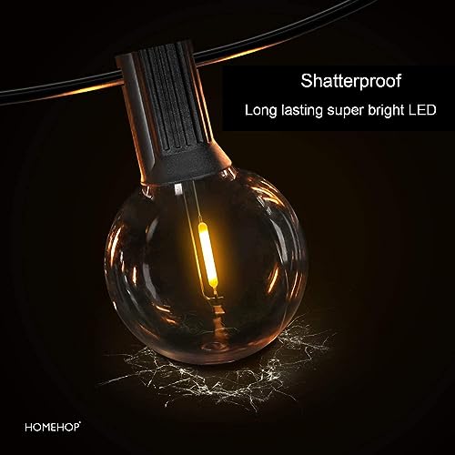 Homehop Solar Led G40 String Light for Home Garden Outdoor Balcony Terrace Wall Waterproof Rechargeable Decorative Hanging Lamp Diwali Decoration Item (16M,25 LEDs)
