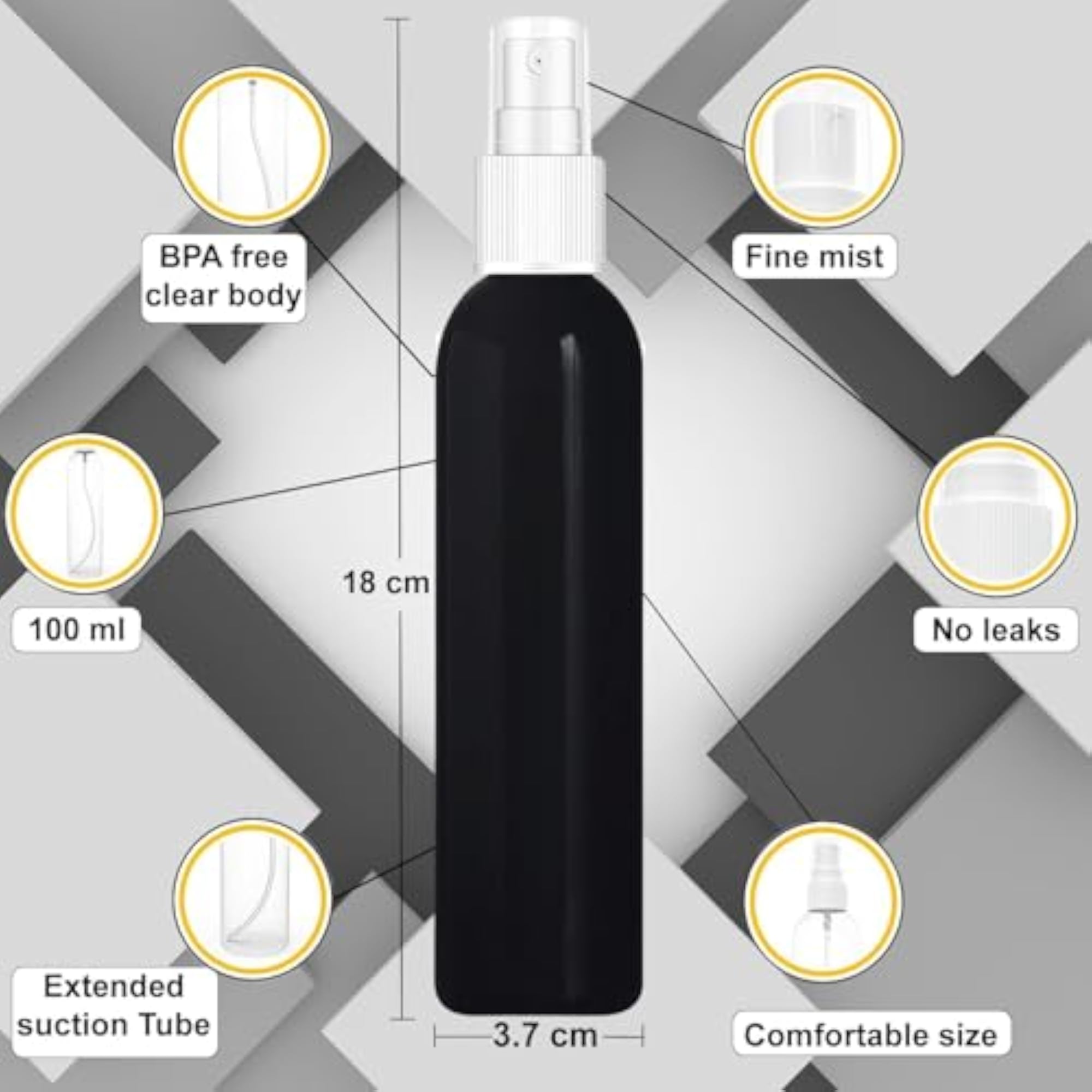 100ml Spray Bottles for Essential Oils, Cleaning Solutions