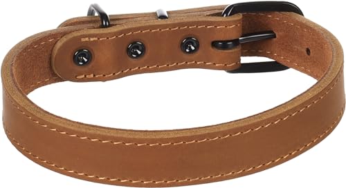 Flamingo Dog Collar Montana Cognac M/L 38,5-48,5cm 25mm, Brown - Image 2