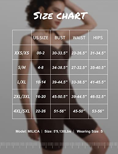 Pumiey Shapewear Bodysuit For Women Tummy Control V-Neck Sculpting Bodysuit, Chocolate, Large-X-Large #TOP1