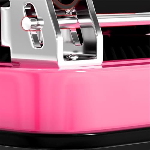 Carrito plataforma plegable con ruedas de goma rosa miniatura 3