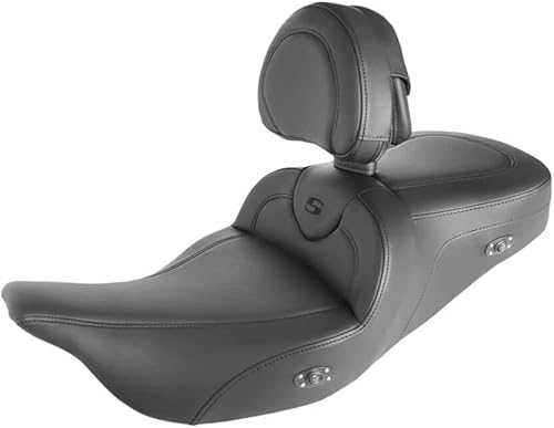 Saddlemen Asiento calefactable con respaldo (PLAIN) para 08-13 HARLEY FLHX2 Saddlemen Asiento calefactable con respaldo (PLAIN) para 08-13 HARLEY FLHX2