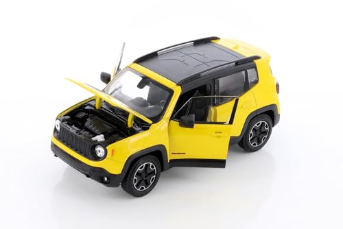 Renegade Trailhawk SUV a escala 1:24 amarillo miniatura 7