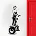 QIEGAO Adesivo murale per Scooter per Bicicletta Adesivi per pareti Interne per la casa in Vinile per Veicoli Segway per cameretta Ragazzo Grande Decorazione sul muro-42x93cm