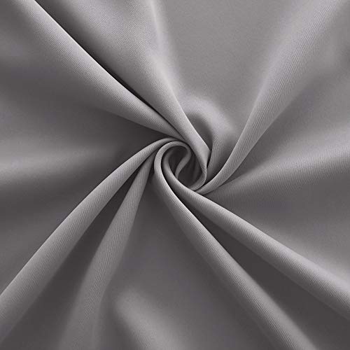 Image of 72 Inch Length Grey Curtains for Room,2 Panels Set 6FT 6 FT Grommet Double Sided Blocking Thermal Insulated Blackout Room Darkening Garage Window Coverings for Bedroom 72 Inches Long,Light Gray