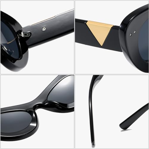 Lunettes œil de chat LVTFCO à rivets rétro et monture léopard clair unique - 4