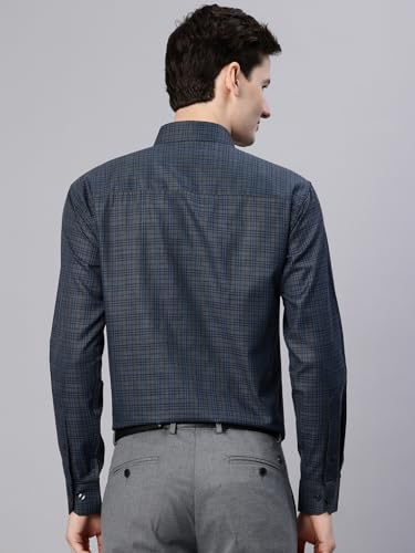 Image of Majestic Man Men's Pure Cotton Slim Fit Checkred Full Sleeve Classic Collar Everyday Formal Shirt