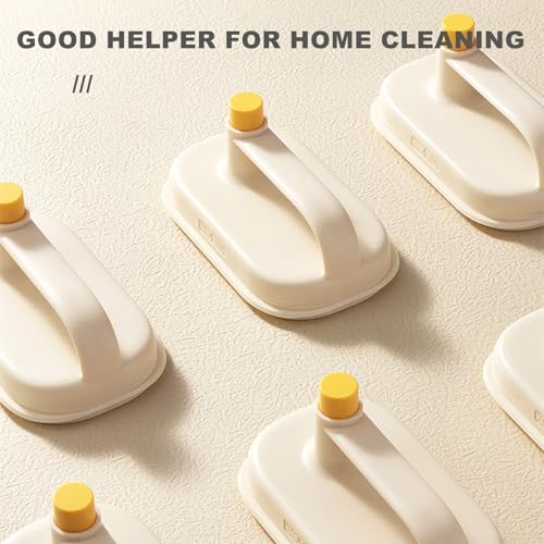 Image of Chchmu Disposable Cloth Cleaning Brush with 50 Pcs Replacement Cloths, ABS & Nylon Handle, Soft Bristles, White, For Kitchen, Bathroom, Window & Computer