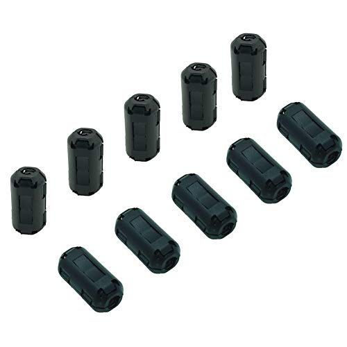 10 Pz 3.5/5/7/9/13/15mm Anello Nucleo di Ferre Perlina Morsetto Choke Bobina EMI RFI Filtro di Rumore Clip Cavo A Scatto per Nero Magnetico Snap-on  13