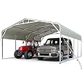 Quictent 20x20 ft Heavy Duty 2 Car Metal Carport, Outdoor Garage Shelter with Pre-Drilled Holes, 30 PSF Snow Load, UV & Rust Resistant for Cars, Boats, Equipment