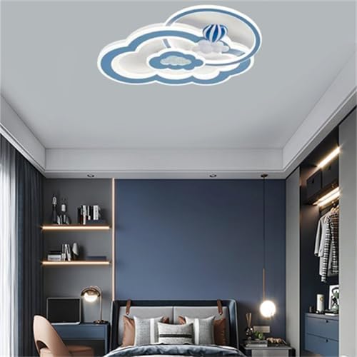 Plafonnier chambre à coucher nuage acrylique moderne gris télécommandé - 7