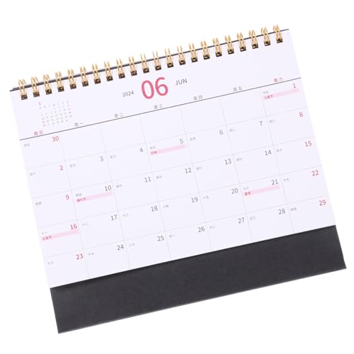 TEMPNAP 年無印風シンプル卓上カレンダー オフィス用月間デスクプランナー 厚手用採用 家と仕事の効率的スケジュール管理用