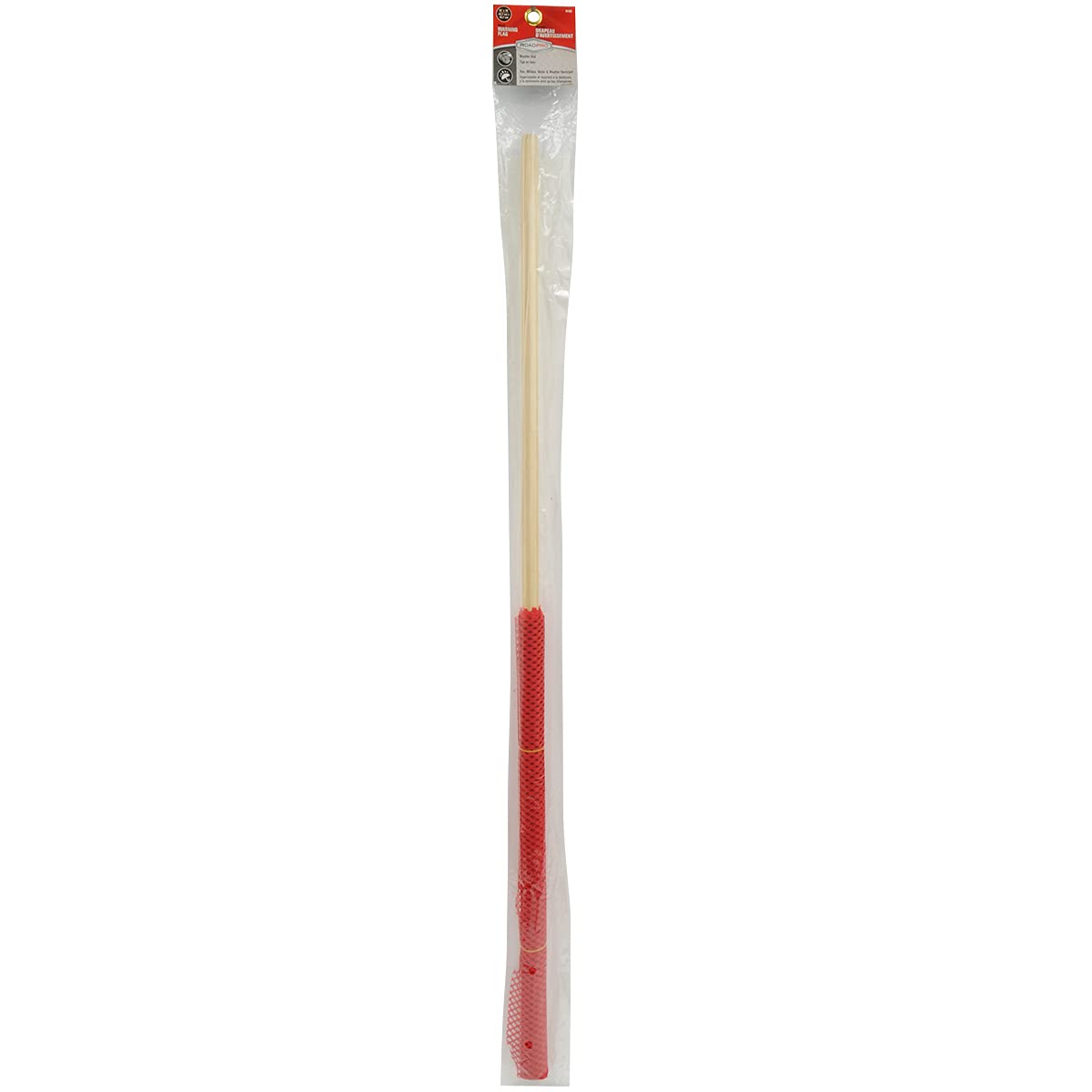 RoadPro Warnflagge – 40,6 X 40,6 Cm, Rotes Netz, Mit Robuster PVC-Stange – Perfekt Für Baustellen & Transport
