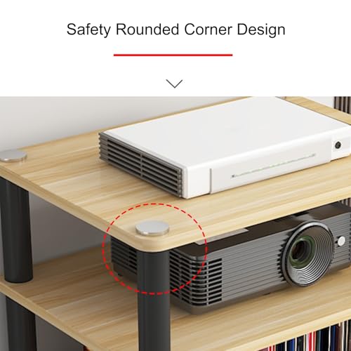 Medienständer für Audio-/Video-Komponenten, offener Rahmen, Netzwerk-Rack für IT- und AV-Ausrüstung, kompaktes Entertainment-Center, Media-Player-Aufbewahrungsschrank